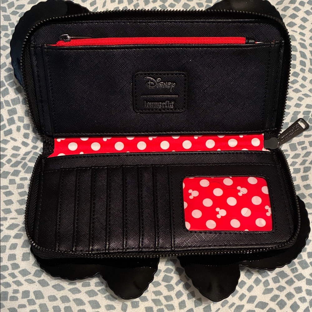 Loungefly Minnie & Mickey Mouse Red and Black Wallet - Picture 8 of 11